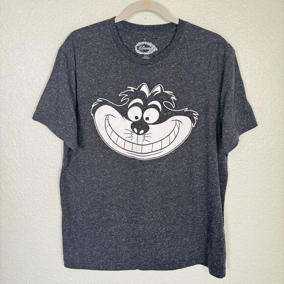 Disney Other - Cheshire Cat Shirt Mens Large Smiling Face Alice in Wonderland Grey Tee Disney